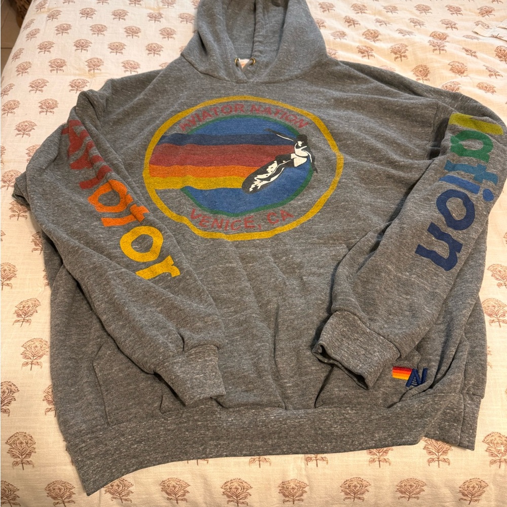 Aviator Nation Logo Hoodie - size medium